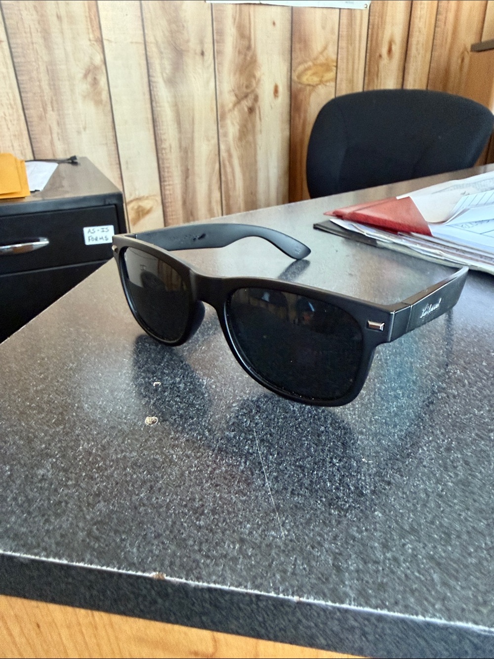 Men's Black Polarized Sunglasses - Classic Matte Frame